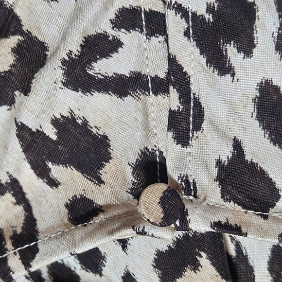 J Crew Leopard Print Midi Dress 6 Animal Print Y2K Quiet Luxury - Picture 11 of 12